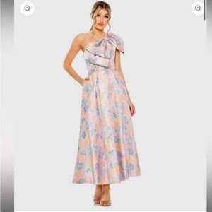 Elegant Floral One-Shoulder Dress